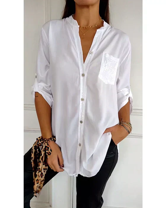 Damen Festliche Button Down Hemd | Langarm - Image 3