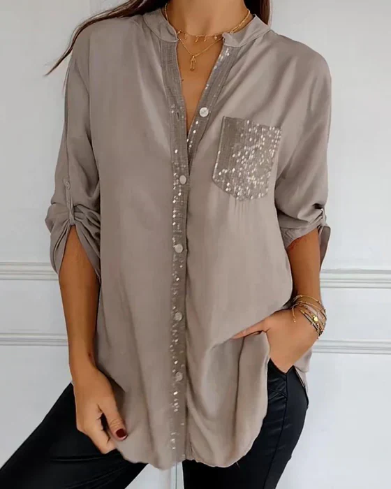 Damen Festliche Button Down Hemd | Langarm - Image 5