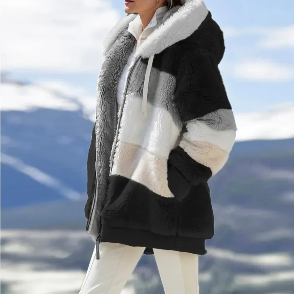 Damen Fleece Jacke | Mit Kapuze - Image 2