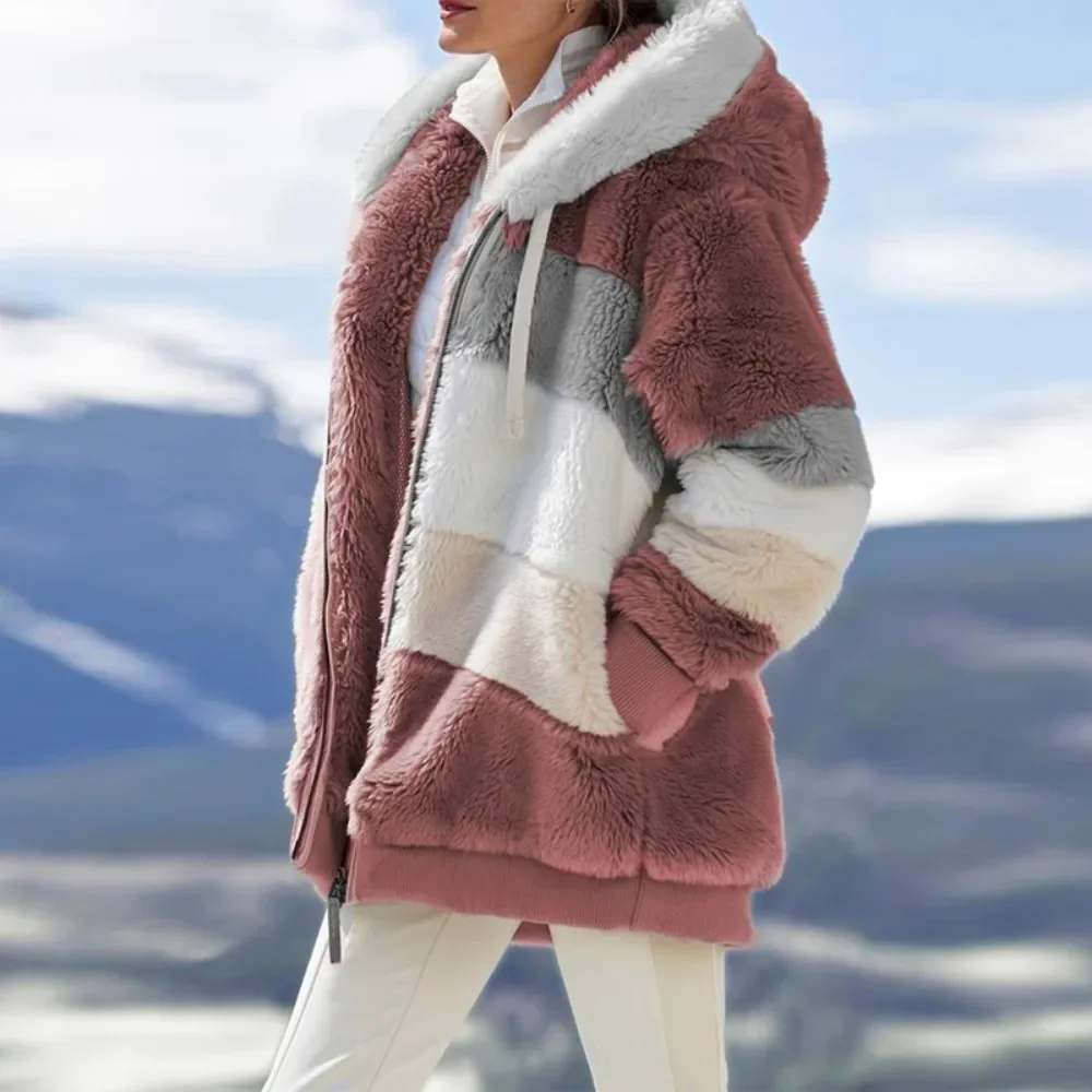Damen Fleece Jacke | Mit Kapuze - Image 4