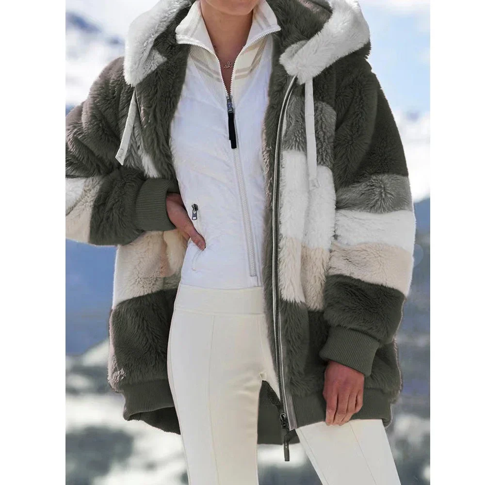 Damen Fleece Jacke | Mit Kapuze - Image 5