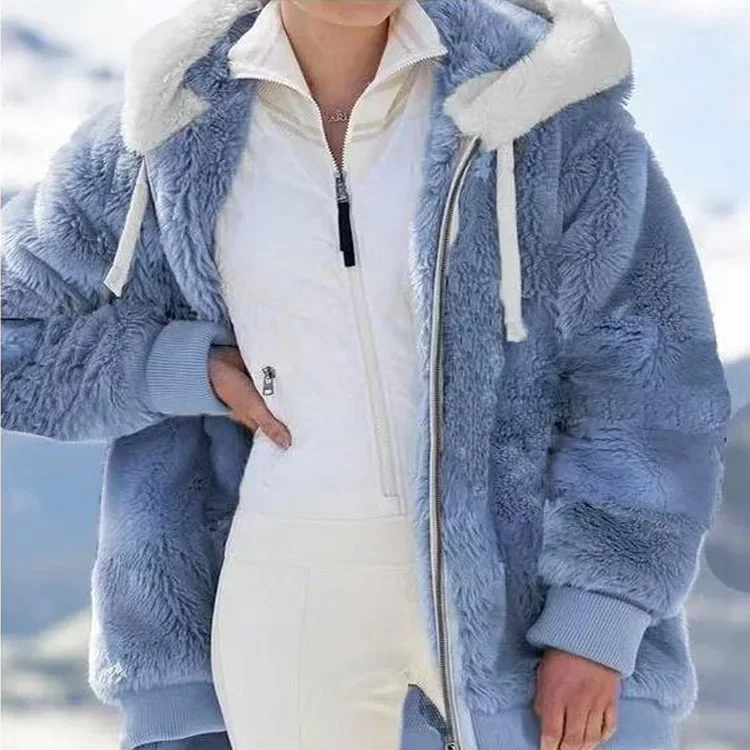 Damen Fleece Jacke | Mit Kapuze - Image 7