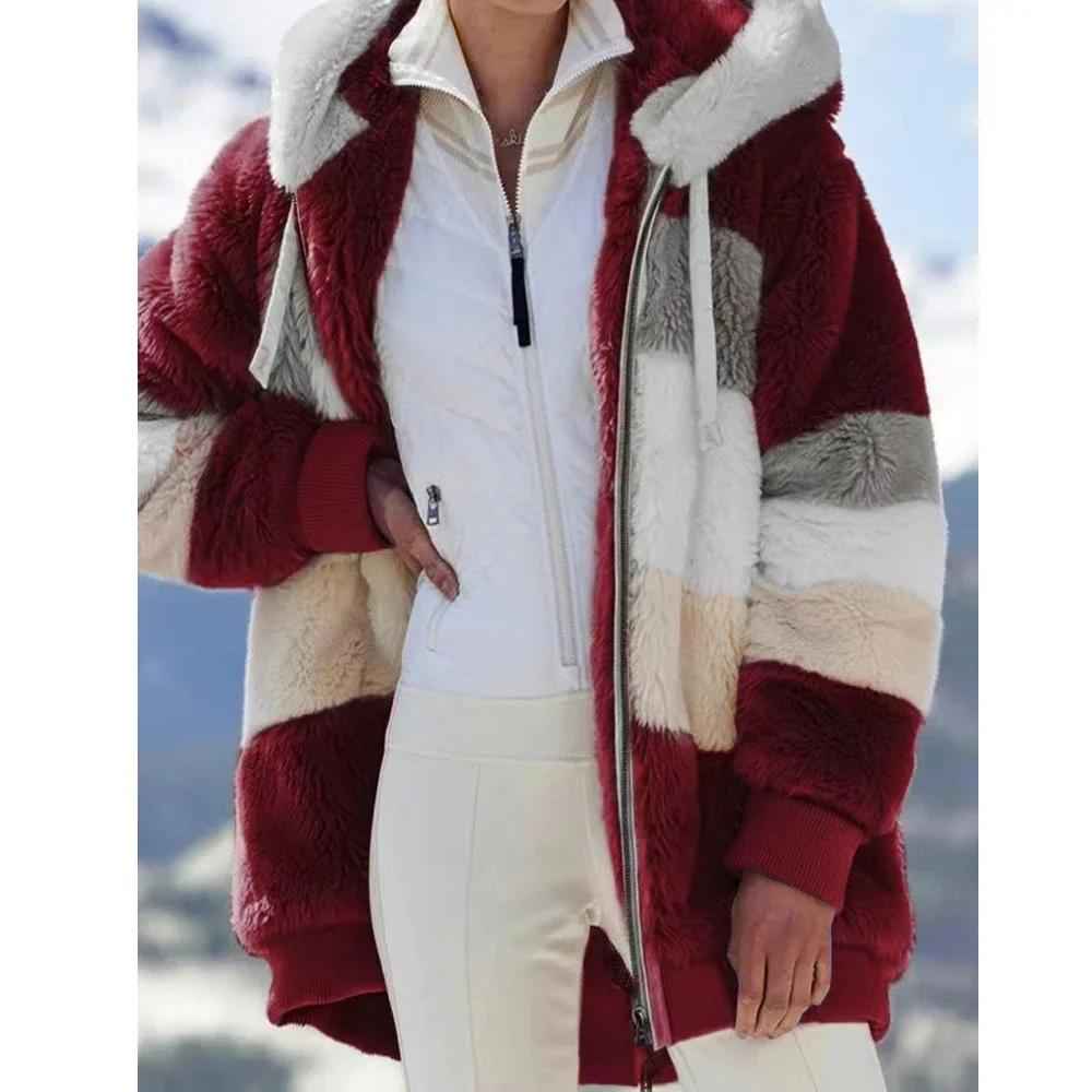 Damen Fleece Jacke | Mit Kapuze - Image 8