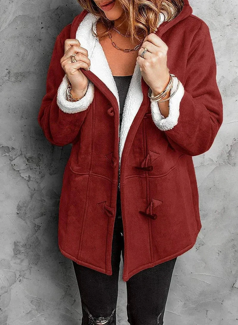 Damen Fleece Jacke mit Kapuze | Winter - Image 2