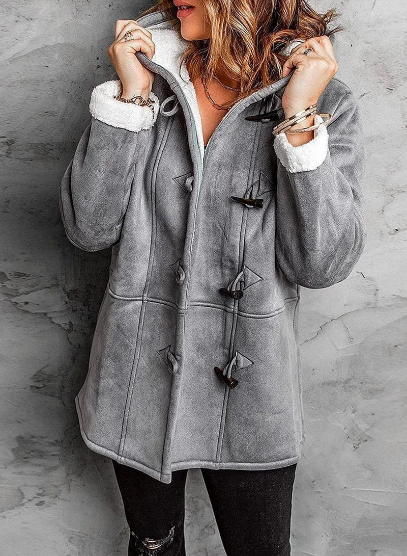 Damen Fleece Jacke mit Kapuze | Winter - Image 4