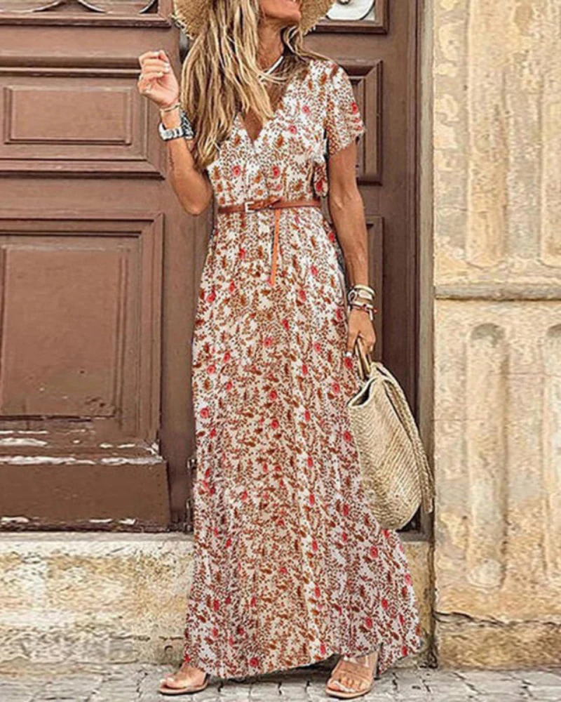 Damen Fließendes Boho Sommerkleid | Sommer Maxi Kleid - Image 2