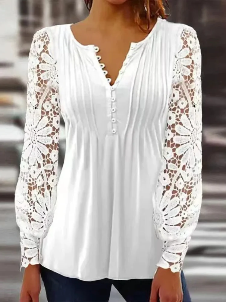 Damen geblümte Langarmbluse | Elegante - Image 2
