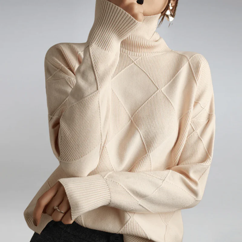 Damen gemütlicher Pullover | Rollkragen - Image 6