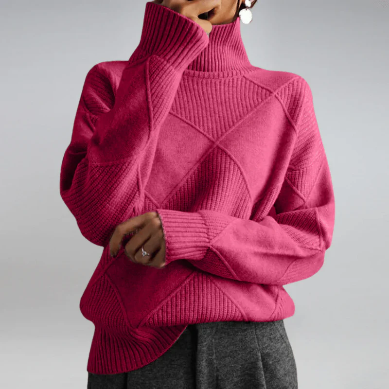 Damen gemütlicher Pullover | Rollkragen - Image 7