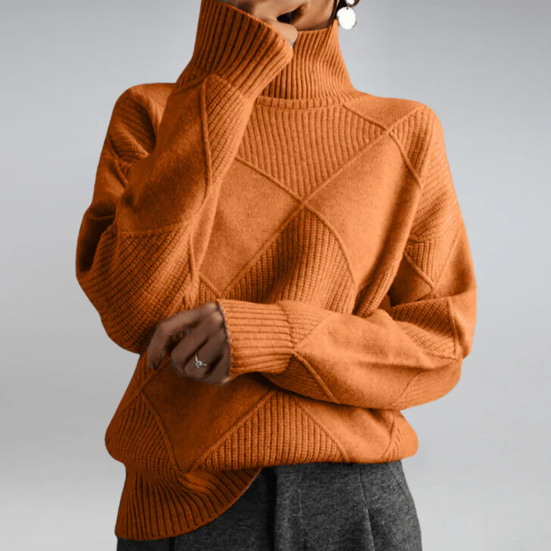 Damen gemütlicher Pullover | Rollkragen - Image 8