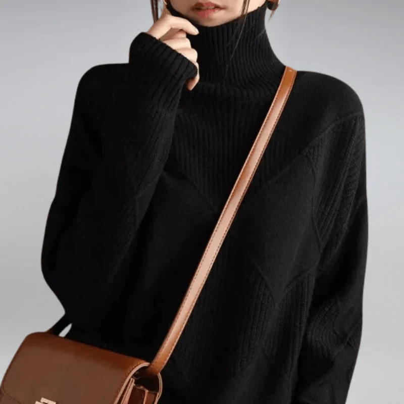 Damen gemütlicher Pullover | Rollkragen - Image 9
