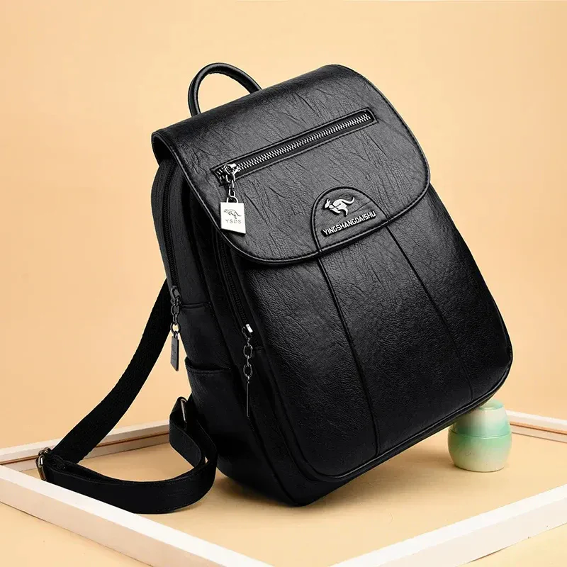 Damen geräumiger Rucksack | reißverschluss