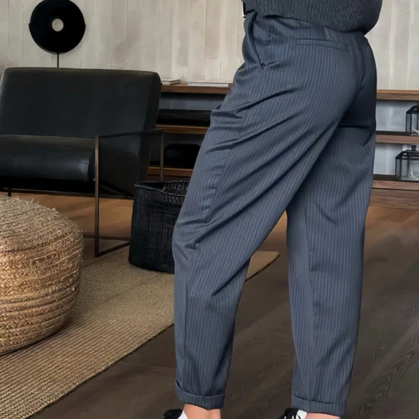 Damen Gestreifte Business Anzughose - Elegant & Modern - Image 7