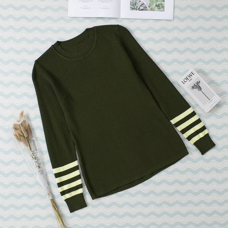 Damen GESTRIFTETER LANGARM PULLOVER | MODISCH, BEQUEM, VIELSEITIG - Image 2