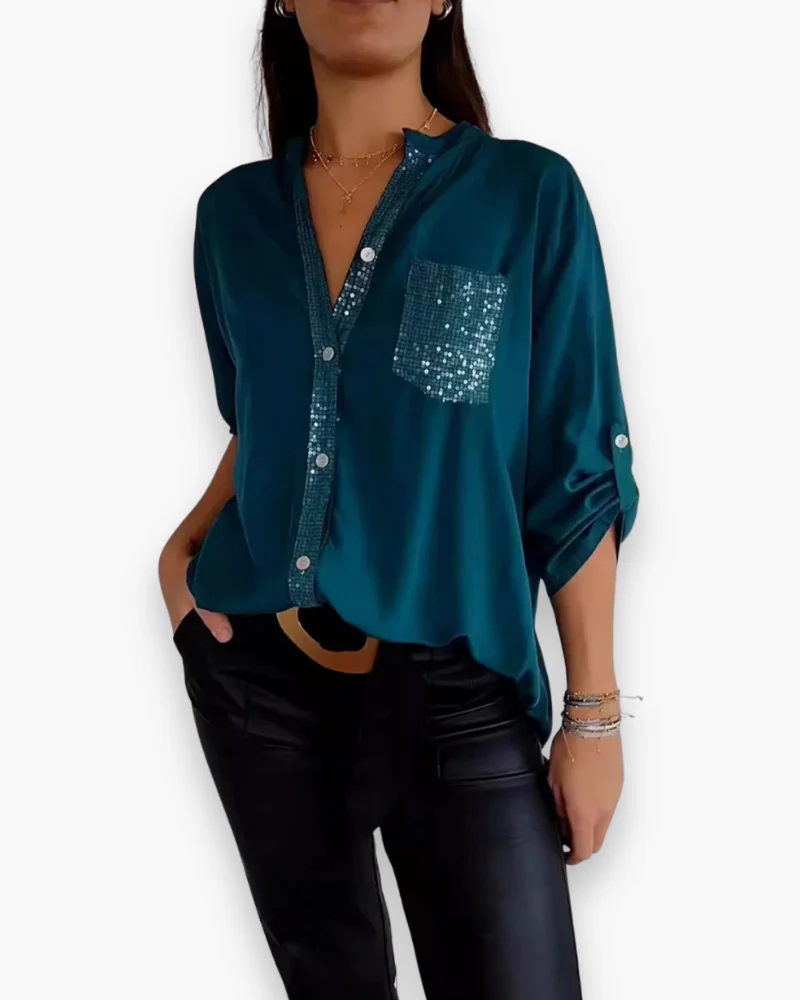 Damen Glitzer Pailletten Top | Festlich Elegant - Image 11