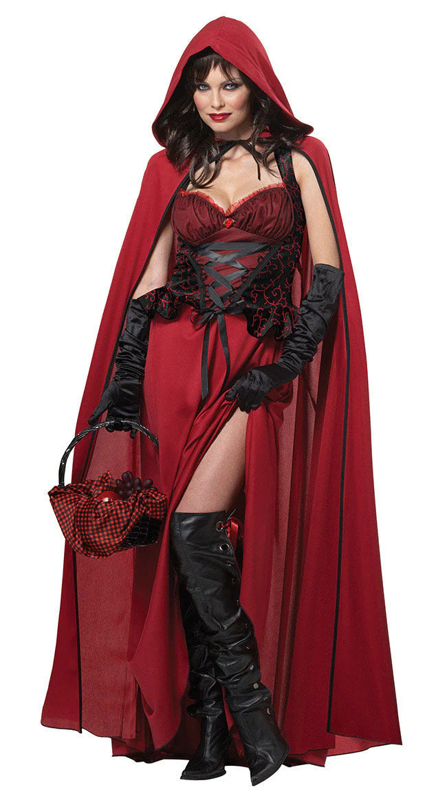 Damen Halloween-Kostümkleid mit Kapuze | Schnürung & Maxi-Länge - Image 2