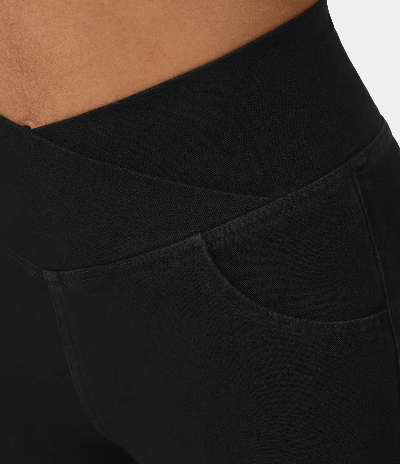 Damen-Hochtaillierte Retro-Flare-Hose mit Überkreuzbund - Image 14