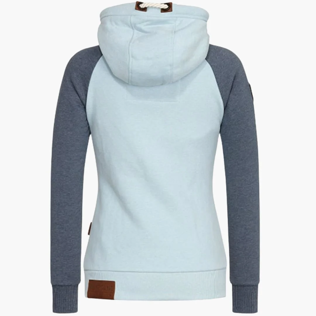 Damen Hoodie mit Reißverschluss und Kordelzug-Kapuze - Image 6