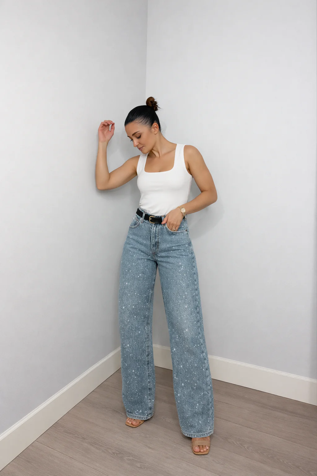 Damen Hose | Hoch geschnittene Ausführung mit Glitzerakzenten - Image 5
