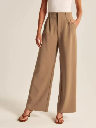 Damen-Hose mit Hoher Taille | weite Beinführung - Image 4