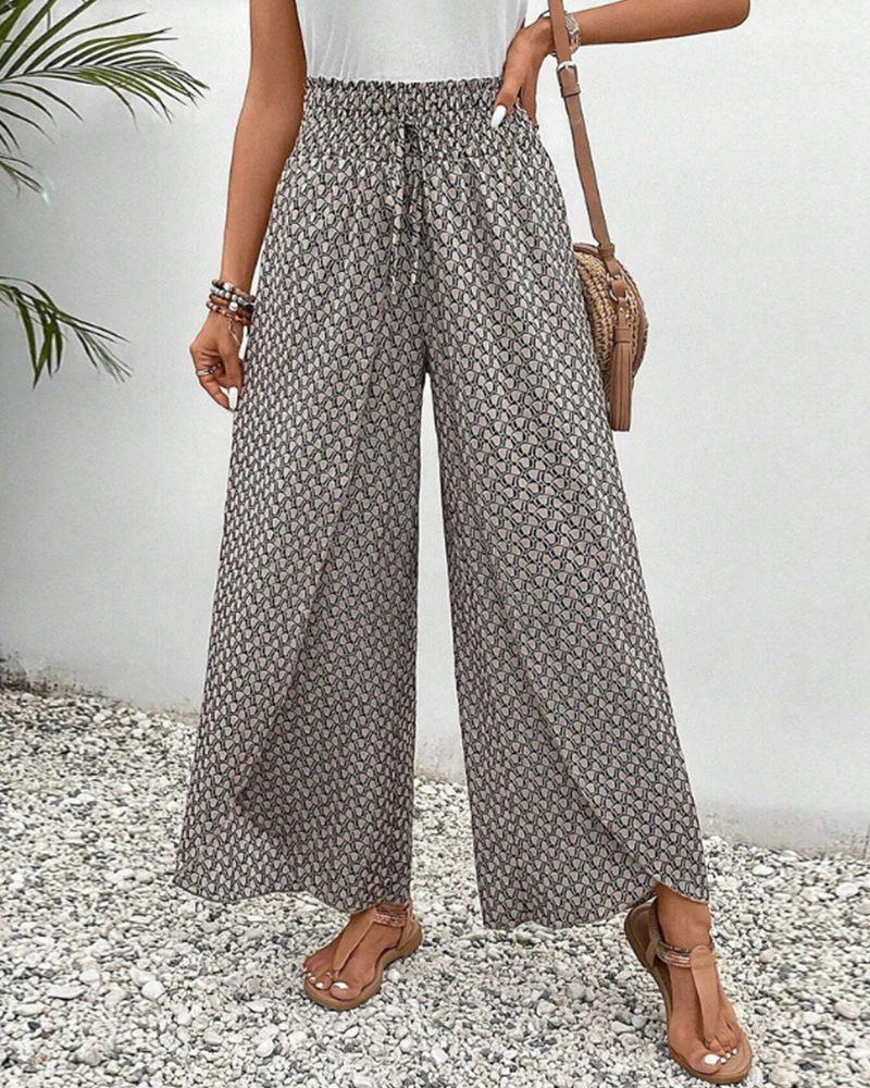 Damen Hose Sommer | hohe Taille und geometrisches Muster - Image 10