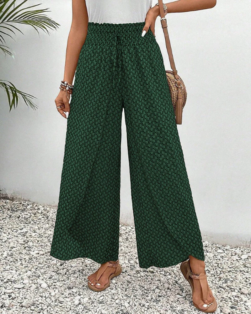 Damen Hose Sommer | hohe Taille und geometrisches Muster - Image 11