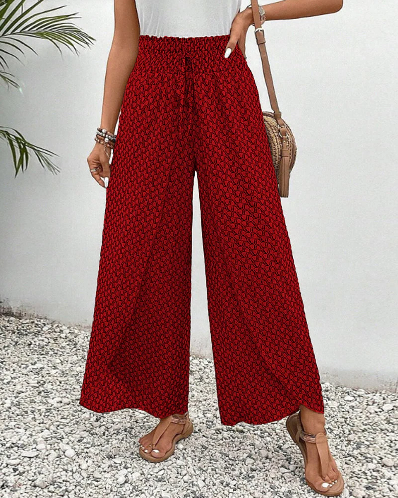 Damen Hose Sommer | hohe Taille und geometrisches Muster - Image 12
