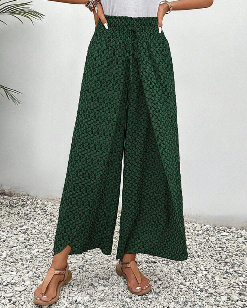 Damen Hose Sommer | hohe Taille und geometrisches Muster - Image 8
