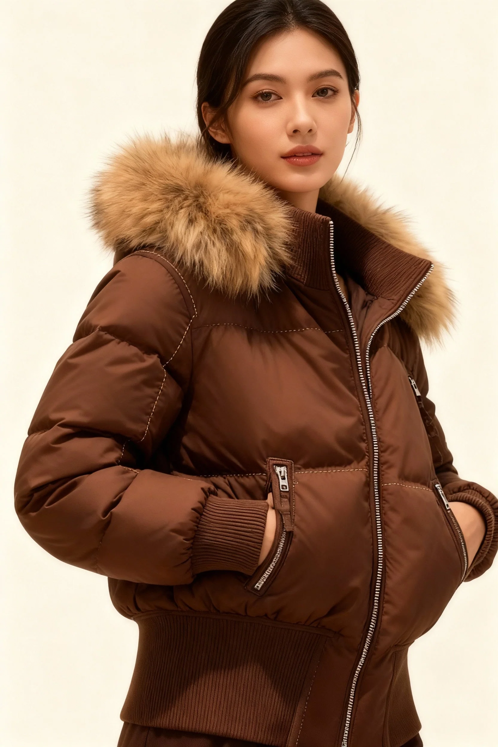 Damen Jacke | Abnehmbare Kapuze mit elastischen Bündchen - Image 19