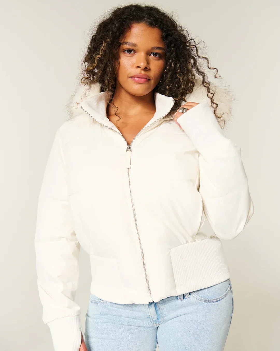 Damen Jacke | Abnehmbare Kapuze mit elastischen Bündchen - Image 5