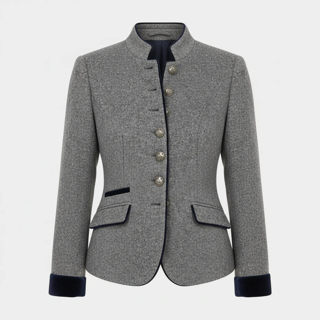 Damen Jacke | kastig geschnittene Jacke mit Mehrknopfverschluss - Image 3