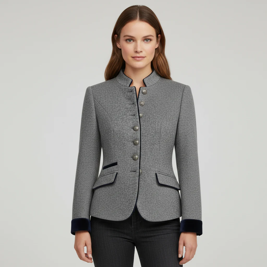 Damen Jacke | kastig geschnittene Jacke mit Mehrknopfverschluss - Image 6