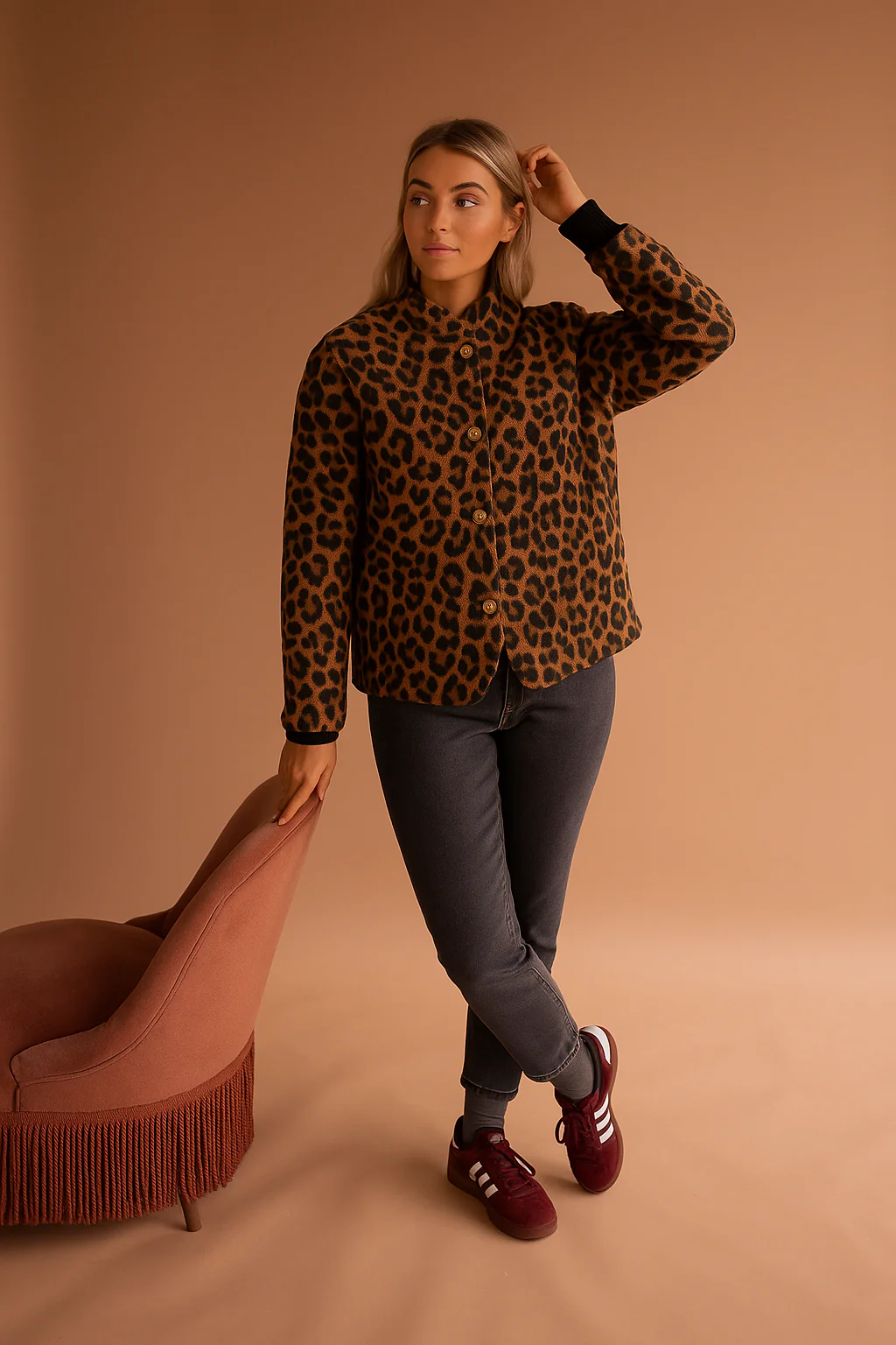 Damen Jacke | Kurze Ausführung mit Musterakzent - Image 2
