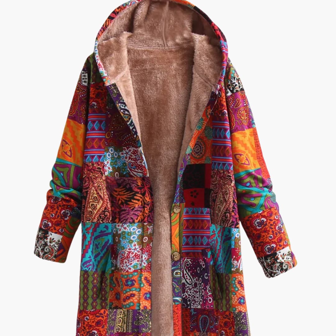 Damen jacke mit Kapuze und bedruckter Oberfläche - Image 3