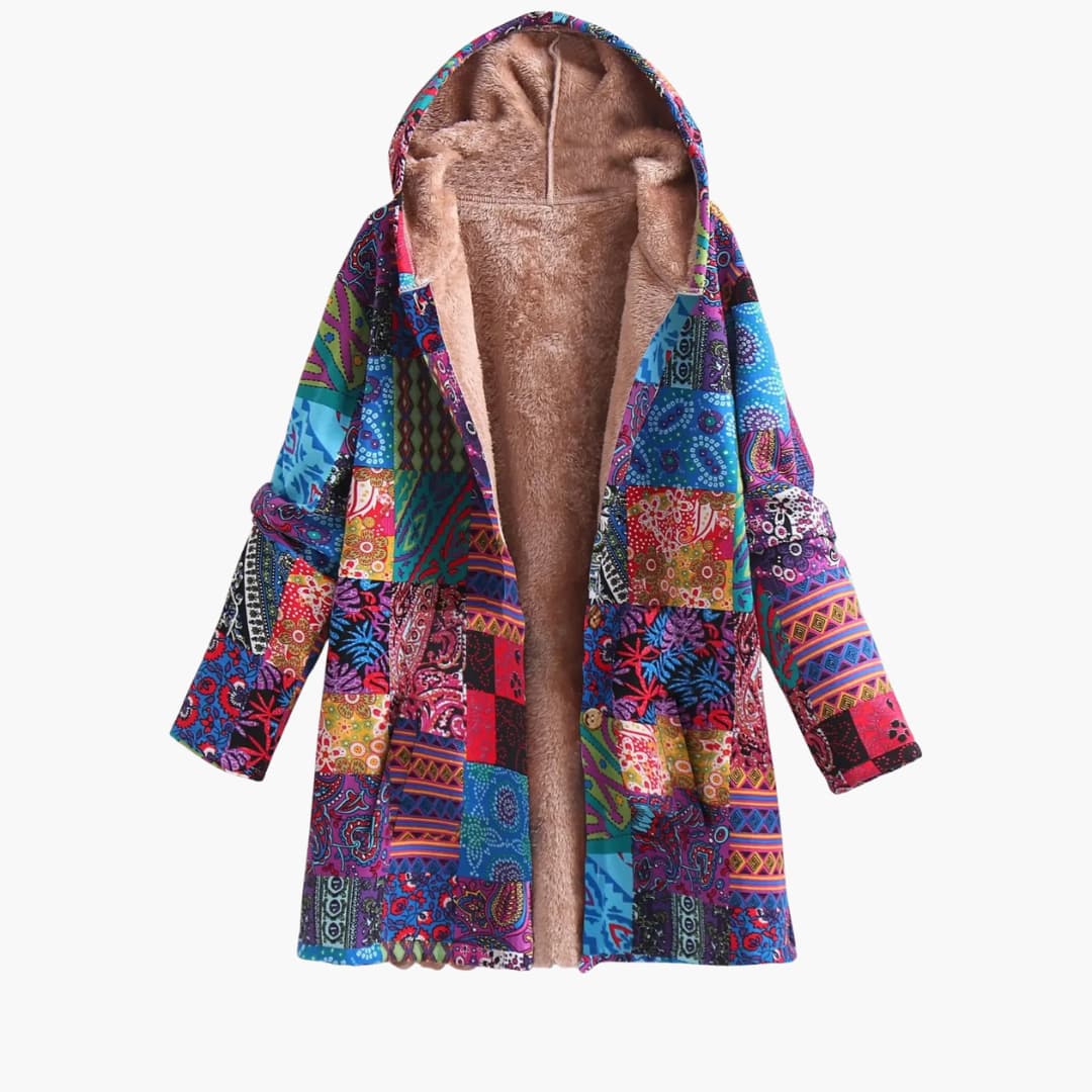 Damen jacke mit Kapuze und bedruckter Oberfläche - Image 4