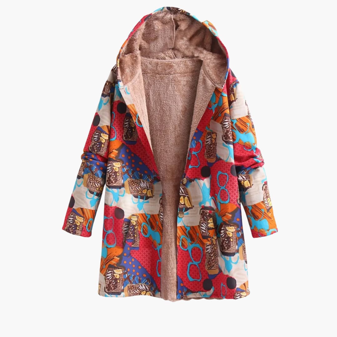 Damen jacke mit Kapuze und bedruckter Oberfläche - Image 5
