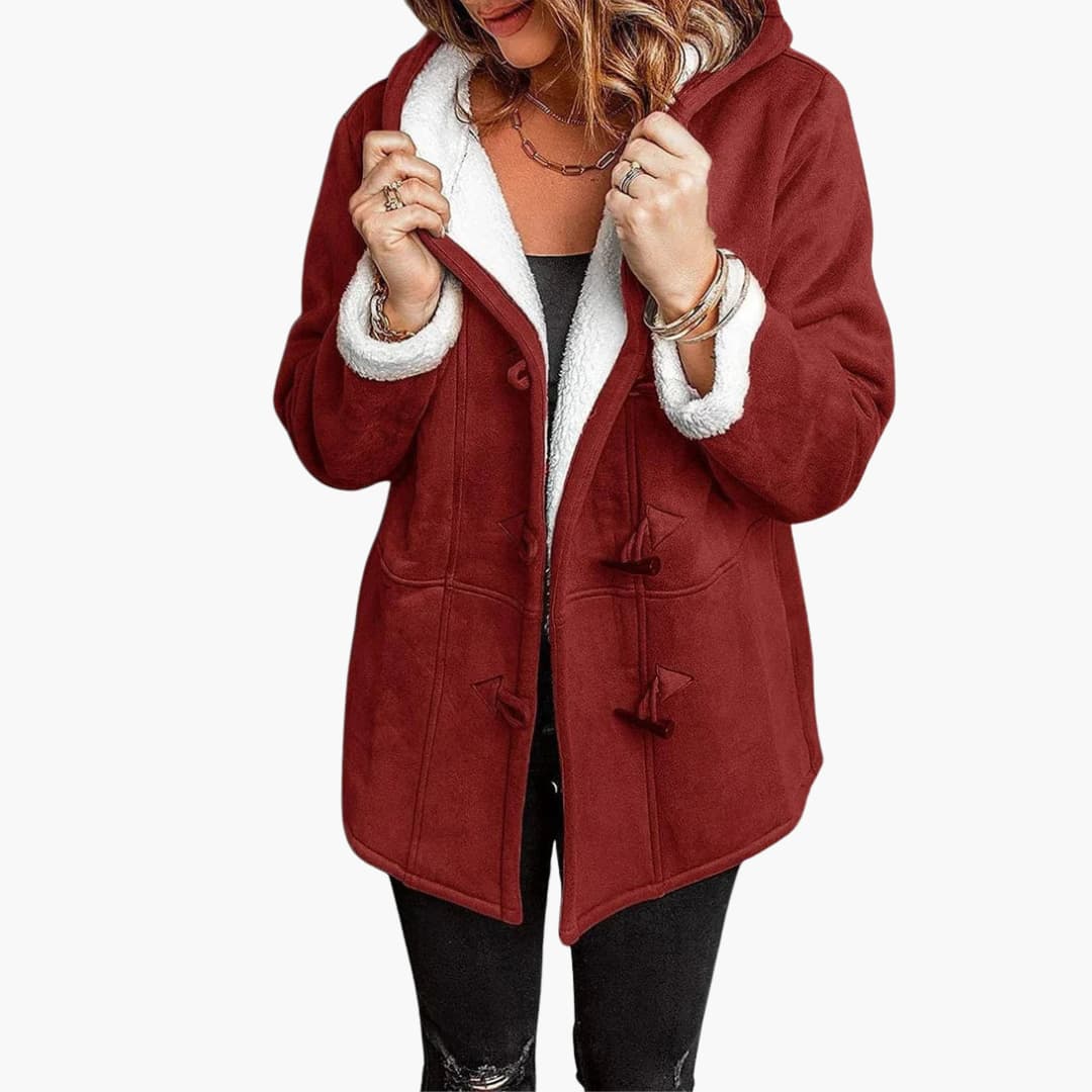 Damen jacke mit Kapuze und Knebelverschluss - Image 3