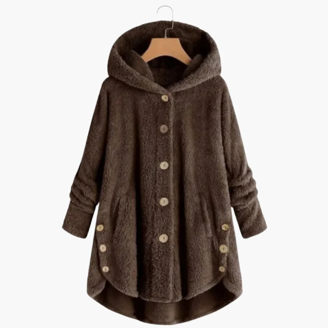 Damen jacke mit Kapuze und Knopfverschluss - Image 2