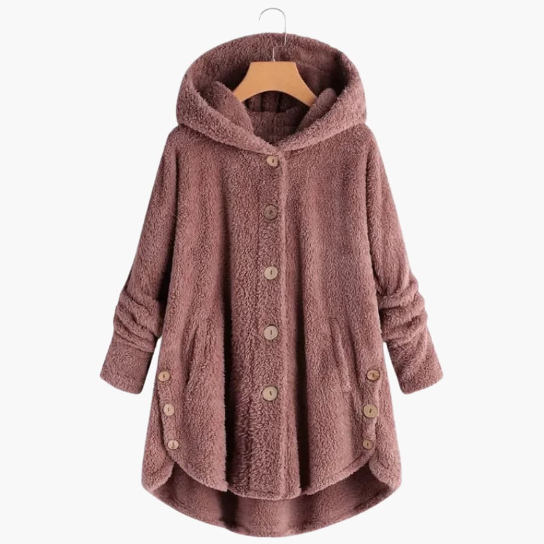Damen jacke mit Kapuze und Knopfverschluss - Image 3