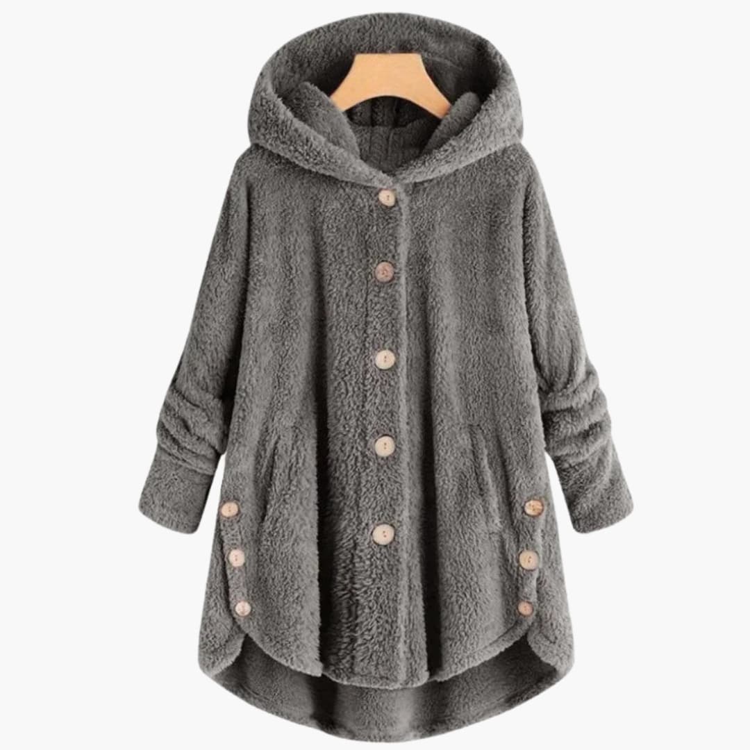 Damen jacke mit Kapuze und Knopfverschluss - Image 6