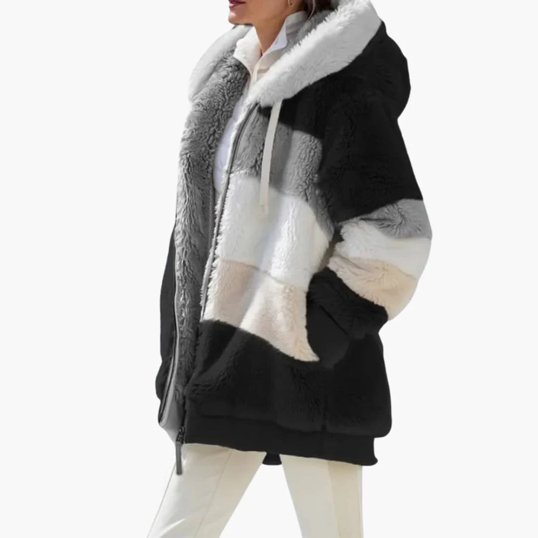 Damen jacke mit Kapuze und Reißverschluss - Image 2