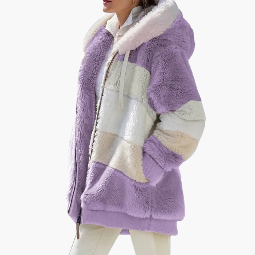 Damen jacke mit Kapuze und Reißverschluss - Image 3