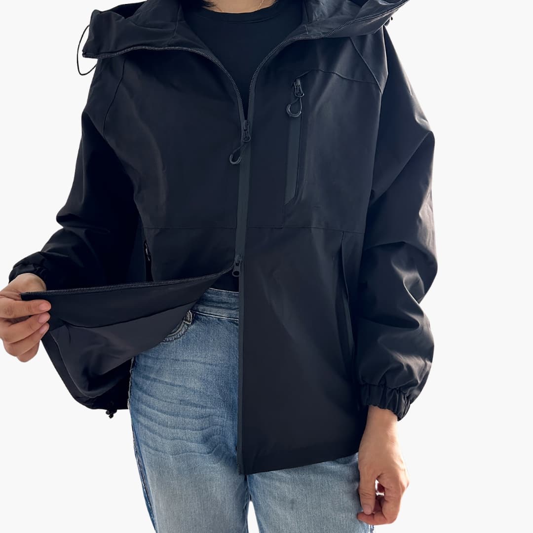Damen jacke mit Kapuze und Reißverschlusstaschen - Image 9