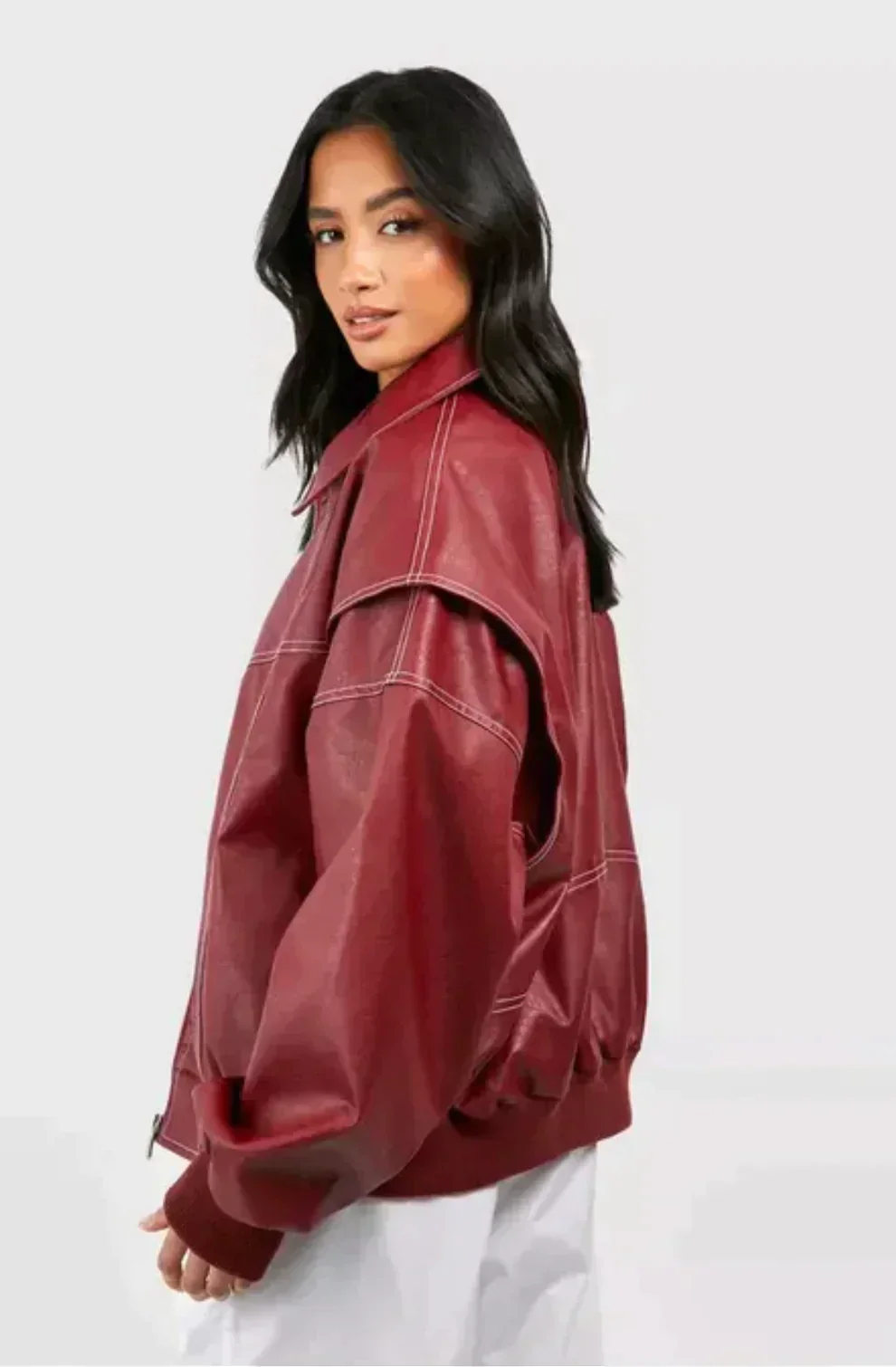 Damen Jacke | Weit geschnittene Ausführung in Rot - Image 5