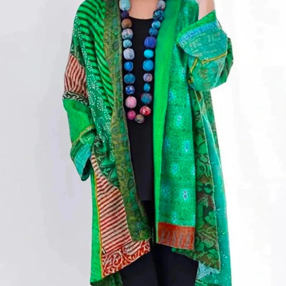 Damen Jahrgang Mehrfarbig Strickjacke | Lässig - Image 3