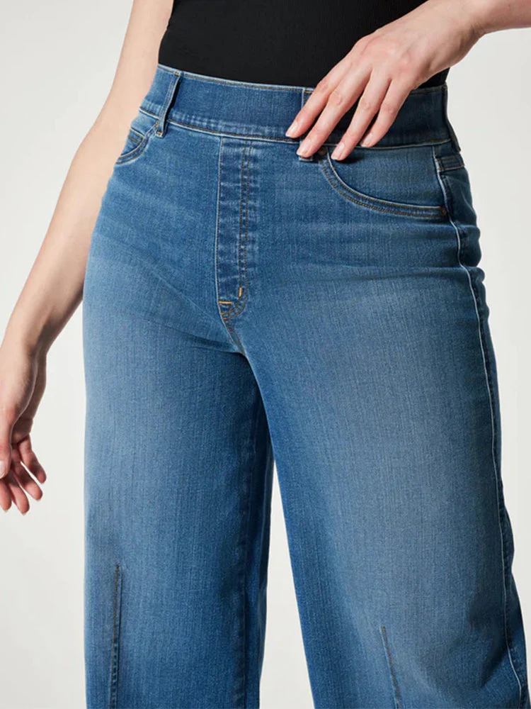 Damen-Jeans im Denim-Stil mit weitem Bein - Image 2