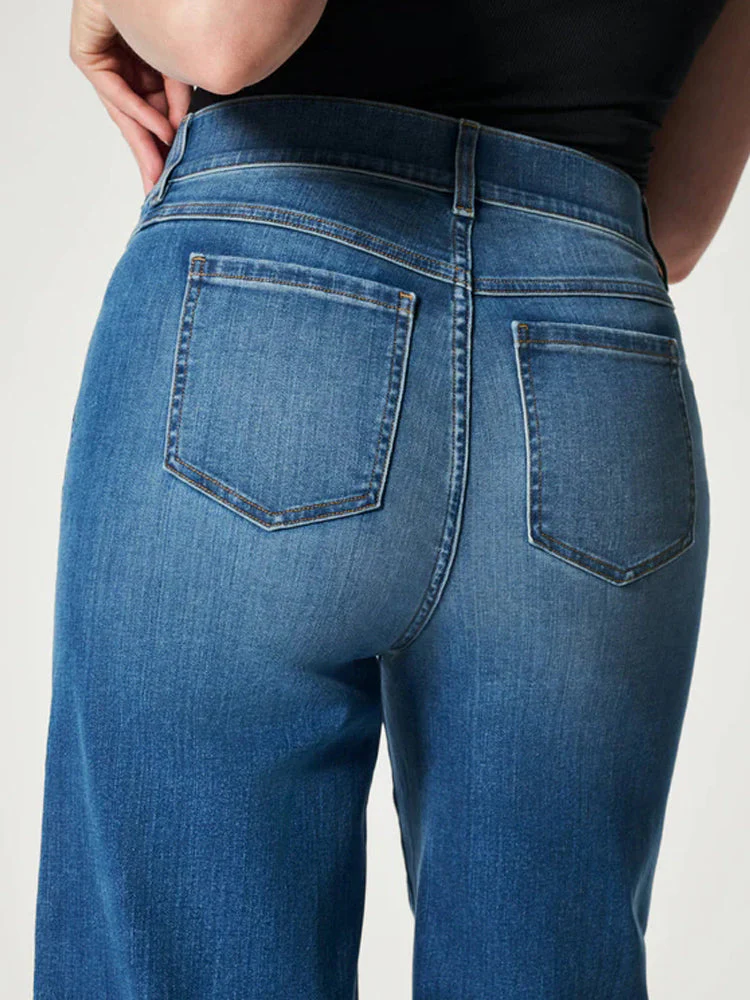 Damen-Jeans im Denim-Stil mit weitem Bein - Image 3