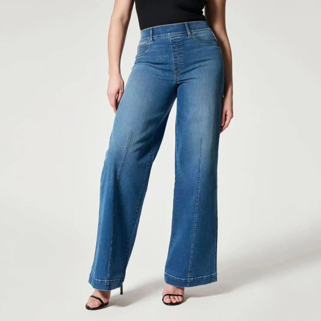 Damen-Jeans im Denim-Stil mit weitem Bein - Image 7