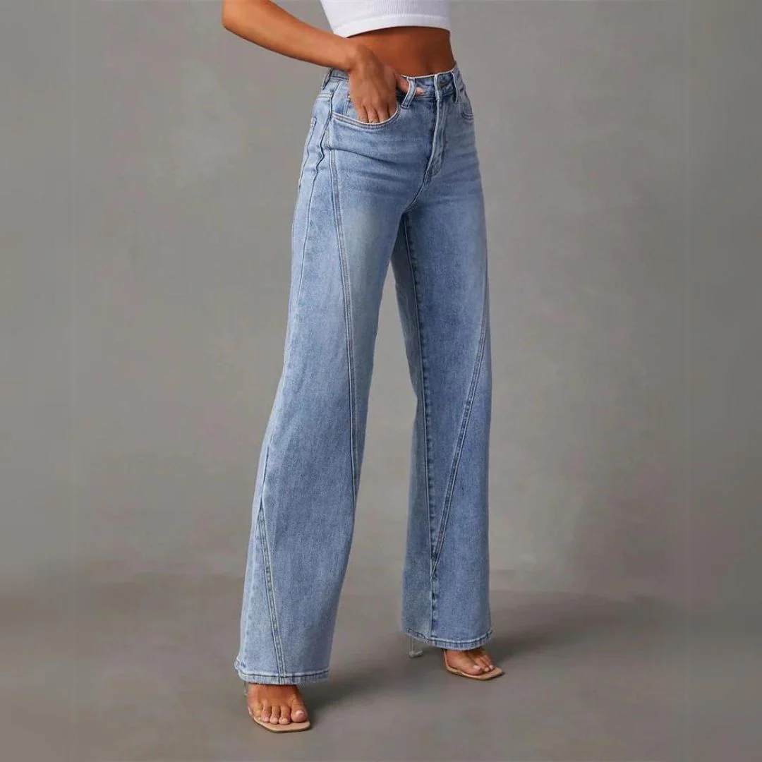 Damen-Jeans mit hoher Taille und geradem Schnitt - Image 3