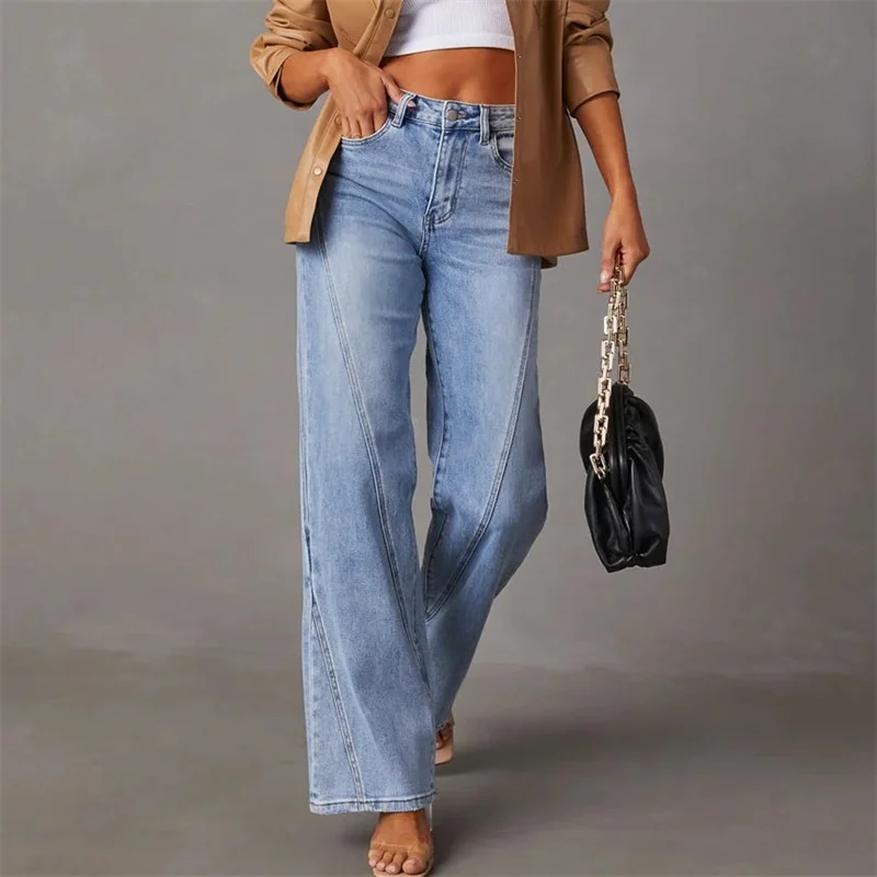 Damen-Jeans mit hoher Taille und geradem Schnitt - Image 4